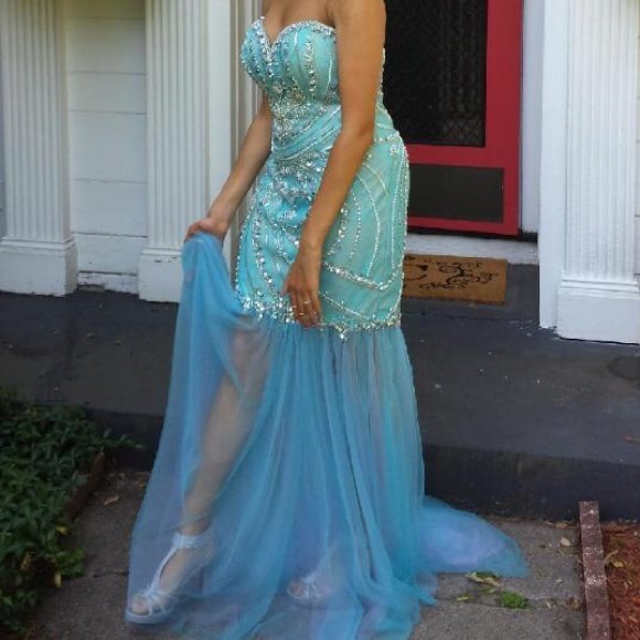 Blue & violet prom dress - Picture 1 of 2